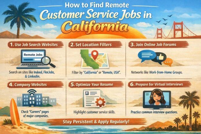 How to find remote customer service jobs in California work from home job search guide 2026