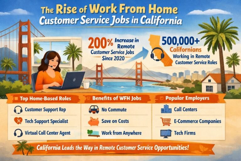 Rise of work from home customer service jobs in California remote work trends 2026