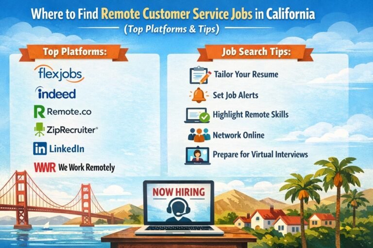 Where to find remote customer service jobs in California top platforms and job search tips 2026